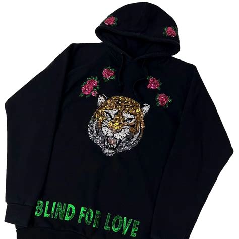 gucci tiger tape hoodie|gucci tiger sequin shirt.